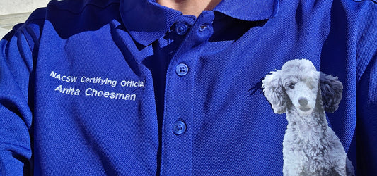 Custom embroidered NACSW or CNWI Logo polo for CNWIs and Trial Officials