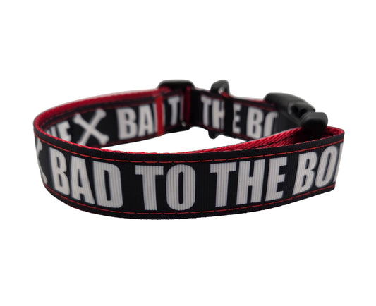 1" Adjustable Dog Collar – Bad to the Bone | 13.5 -21 inches