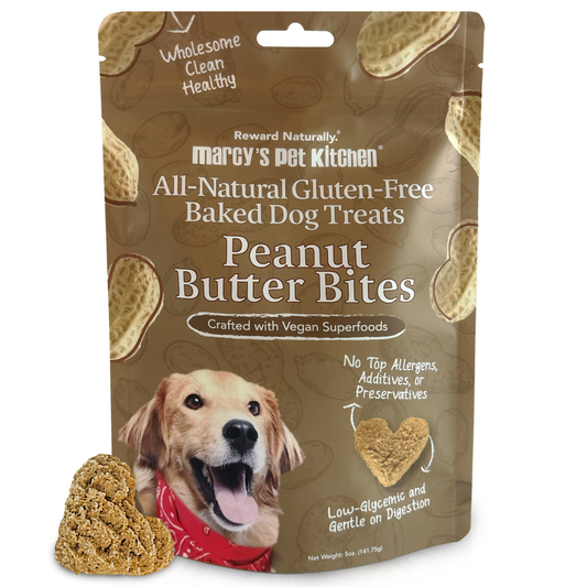 All-Natural Peanut Butter Dog Treats - Homemade-All Natural Dog Treats for Digestive Help - Gluten Free Healthy Human Grade Dog Biscuits for Sensitive Stomachs- USA Made