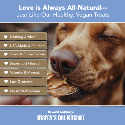 All-Natural Peanut Butter Dog Treats - Homemade-All Natural Dog Treats for Digestive Help - Gluten Free Healthy Human Grade Dog Biscuits for Sensitive Stomachs- USA Made