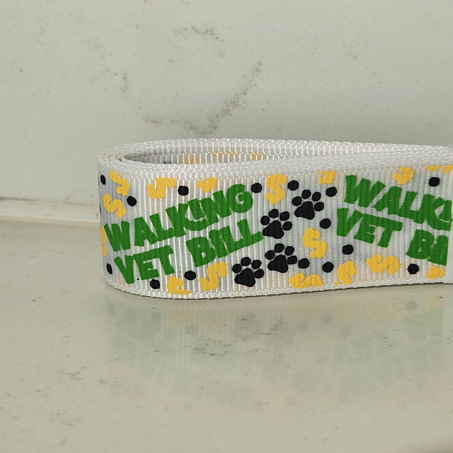 1 inch Walking Vet Bill dog collar (Made to order: All sizes available)