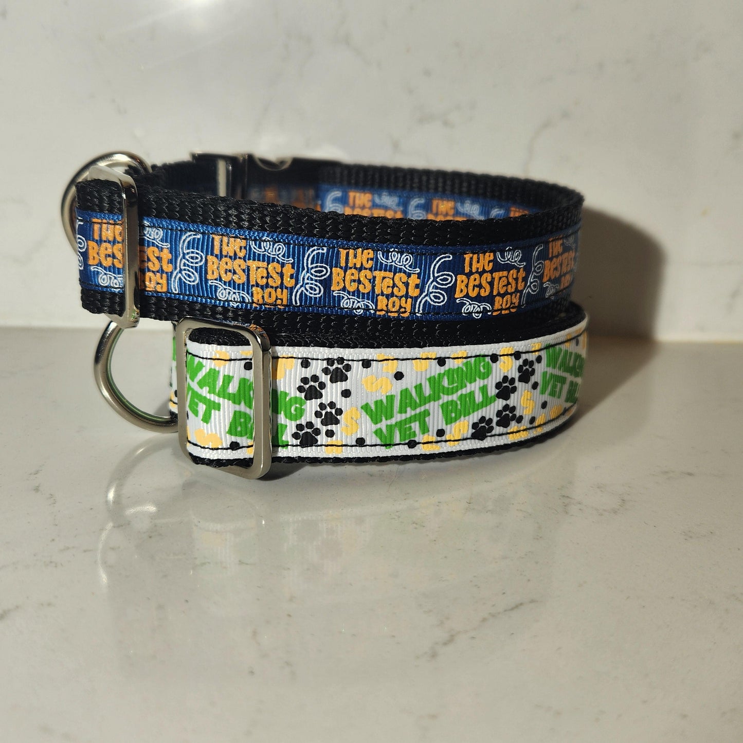 1 inch Walking Vet Bill dog collar (Made to order: All sizes available)