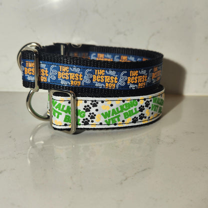 1 inch Walking Vet Bill dog collar (Made to order: All sizes available)