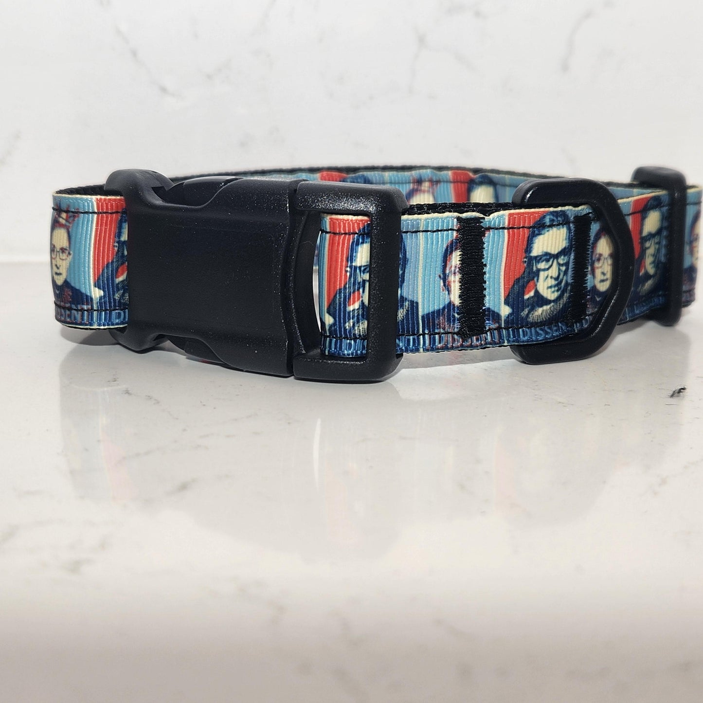 Pink Loops dog collar 1 inch (Made to order: all sizes available)