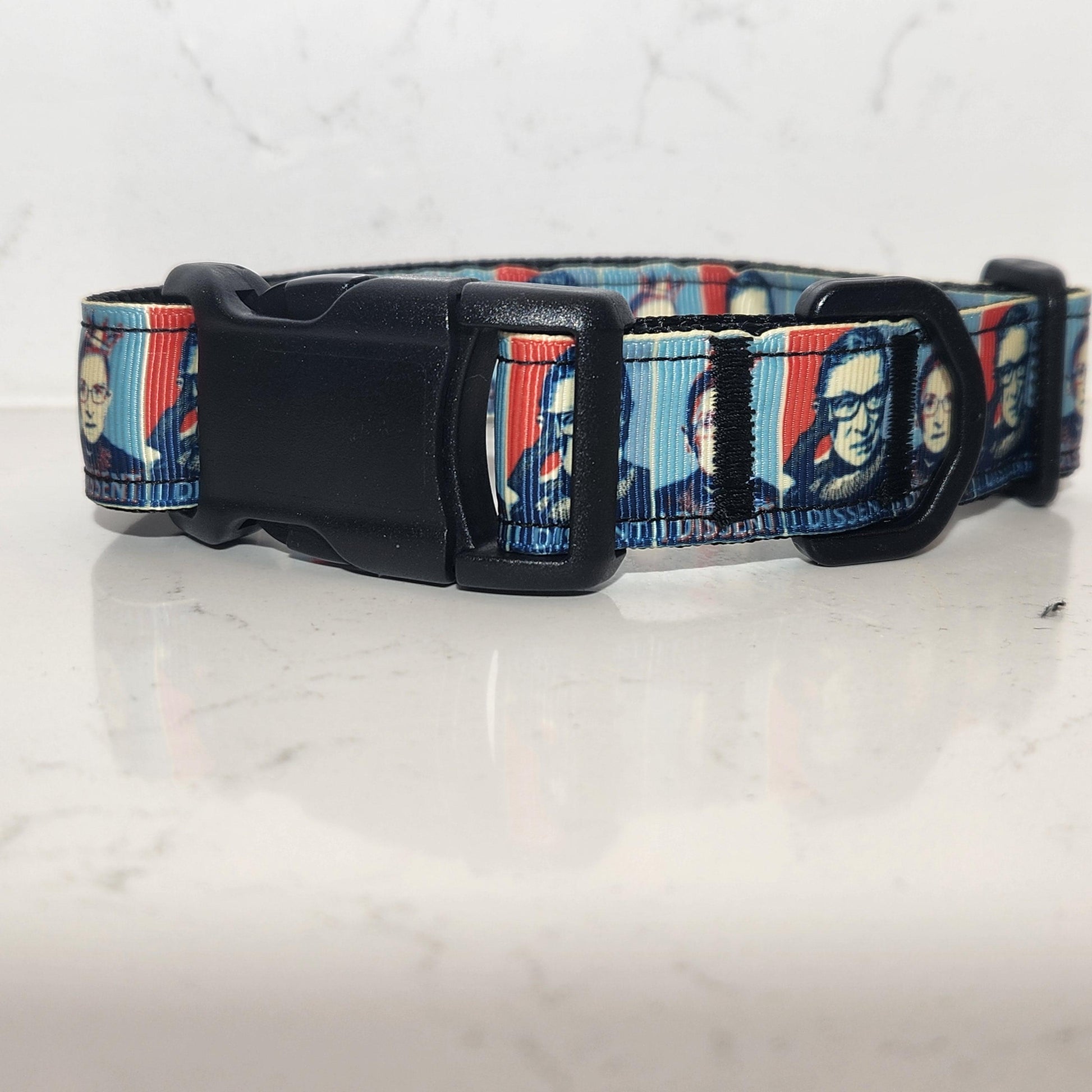 Pink Loops dog collar 1 inch (Made to order: all sizes available)