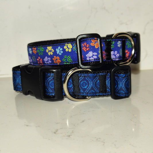 1 inch Rainbow Paws dog collar, Made to order (All sizes available)