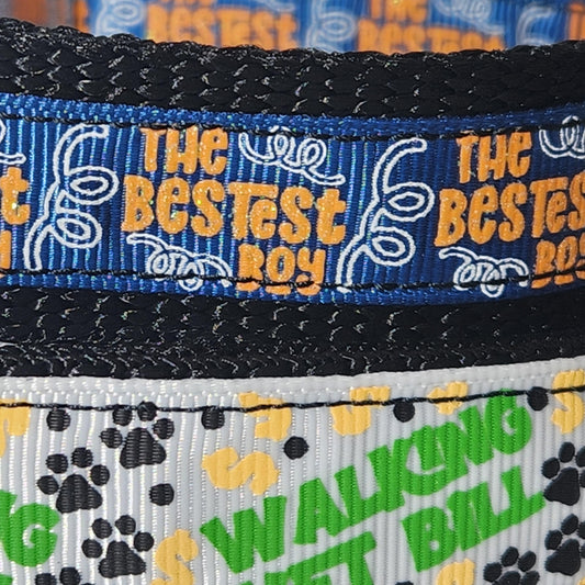 1 inch Walking Vet Bill dog collar (Made to order: All sizes available)