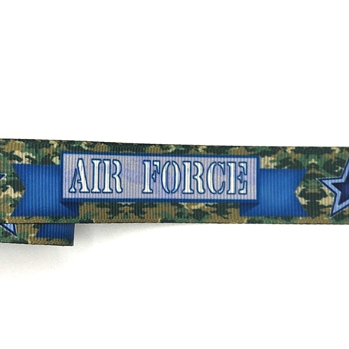 US Air Force Dog Collar – 1” Wide Custom Collar with Nickel Hardware