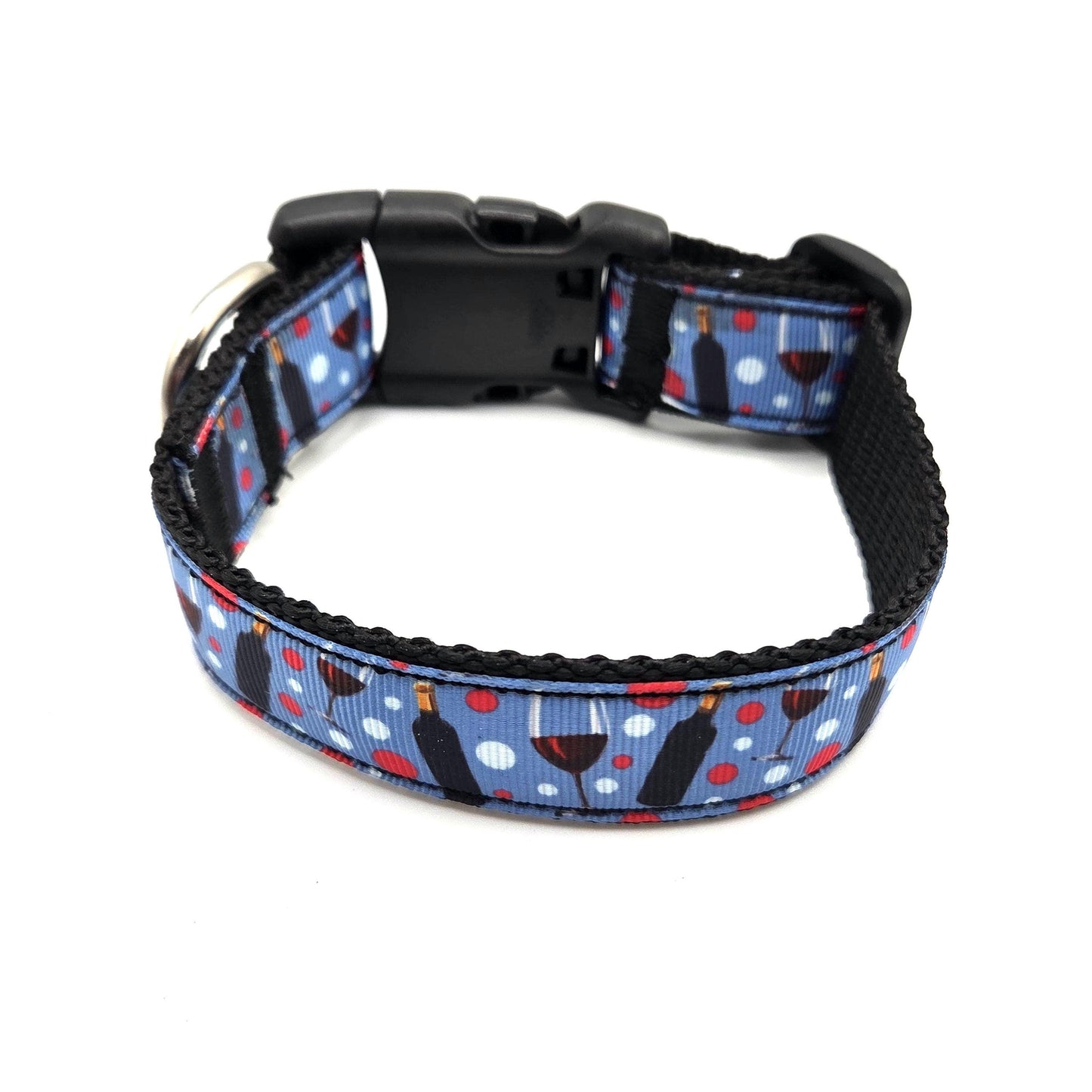 Wine Bubble dog collar 1 inch (Made to order : all sizes available)