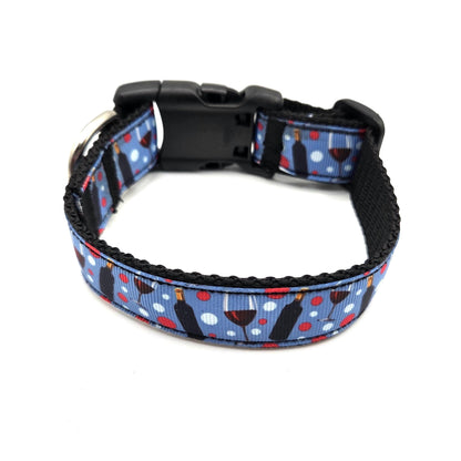 Wine Bubble dog collar 1 inch (Made to order : all sizes available)