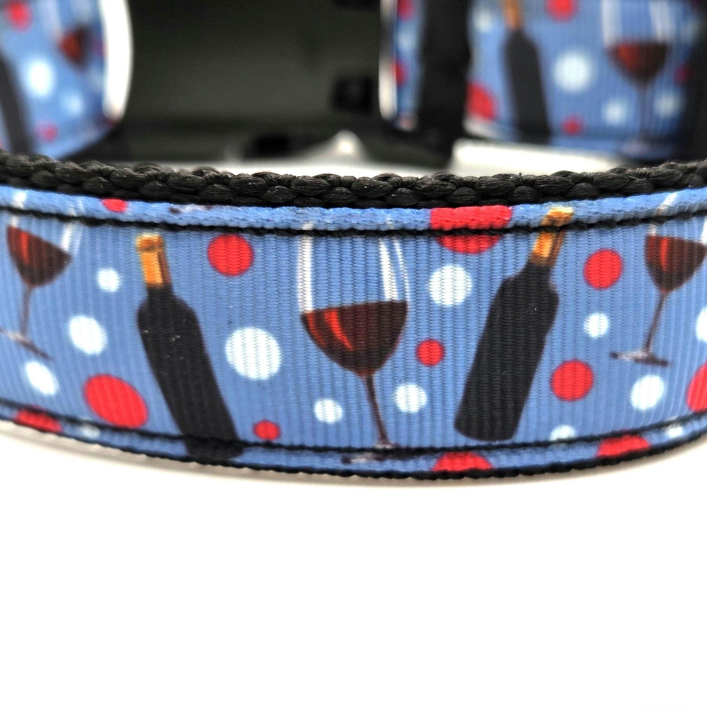 Wine Bubble dog collar 1 inch (Made to order : all sizes available)