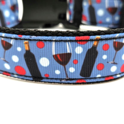 Wine Bubble dog collar 1 inch (Made to order : all sizes available)