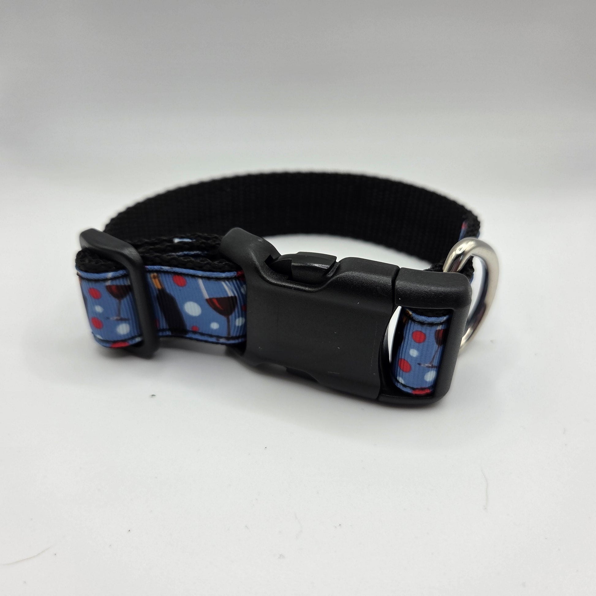 Wine Bubble dog collar 1 inch (Made to order : all sizes available)