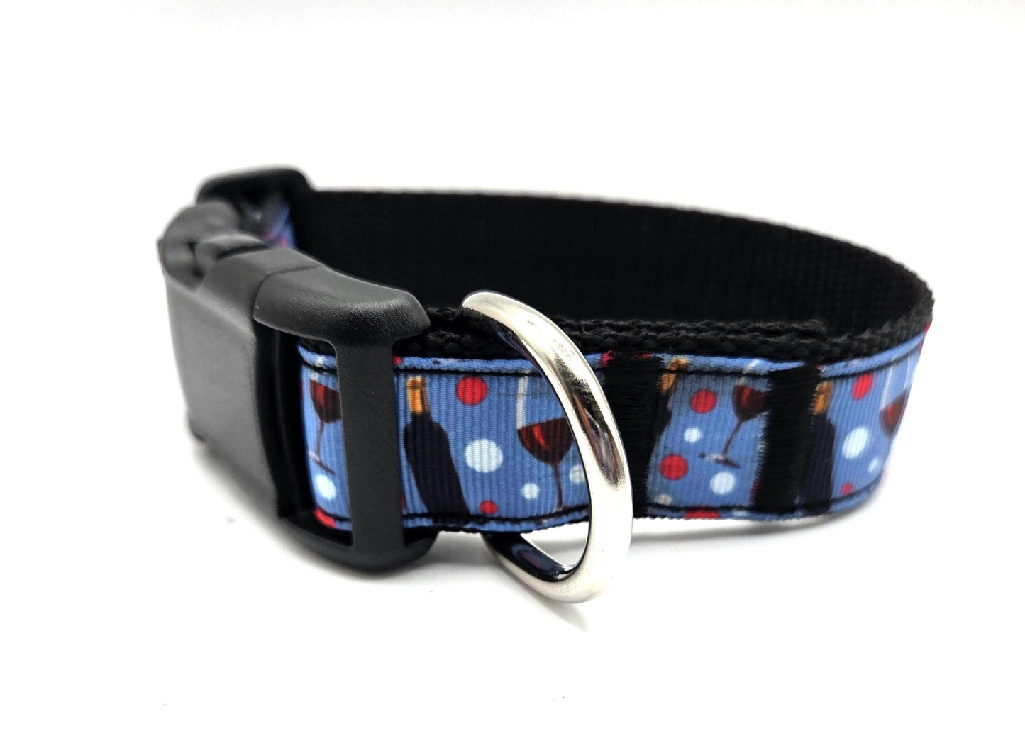 Wine Bubble dog collar 1 inch (Made to order : all sizes available)