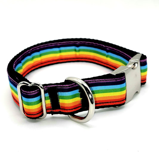 Rainbow Dog Collar – Large (13.5" - 22")