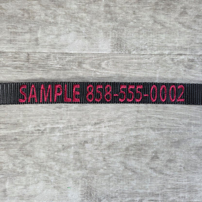 1” Personalized Embroidered Collar