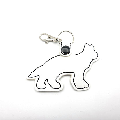 Embroidered German Shepherd Keychain, Dog Mom Gift