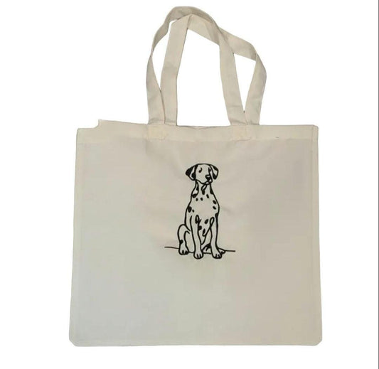 Dalmatian Embroidered Canvas Tote Bag, Dog Lover Gift