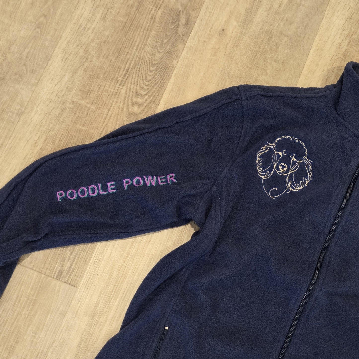Custom Embroidered Zip Sweatshirt – Personalized Pet & Brand Design
