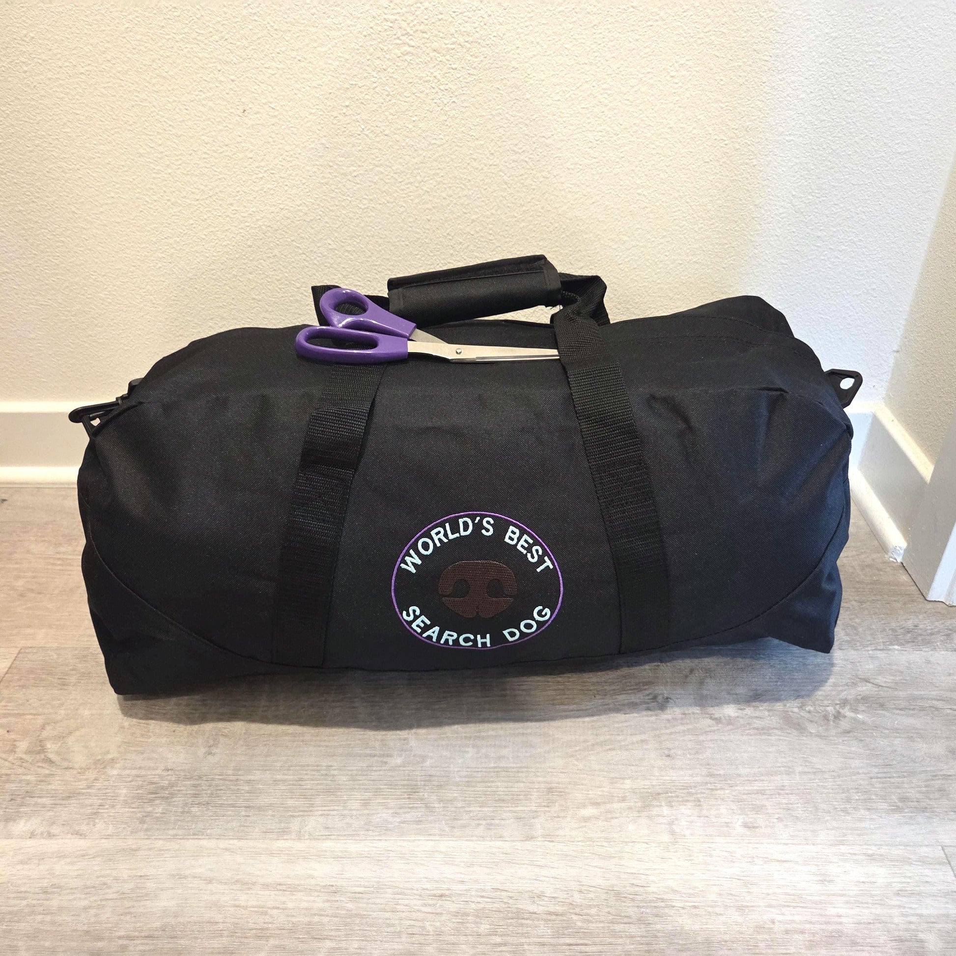 Search Dog Duffle Bag – Custom Embroidered, Recycled Fabric
