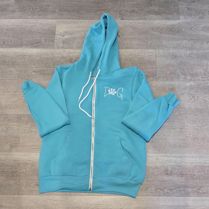 Embroidered Full Zip Hoodie