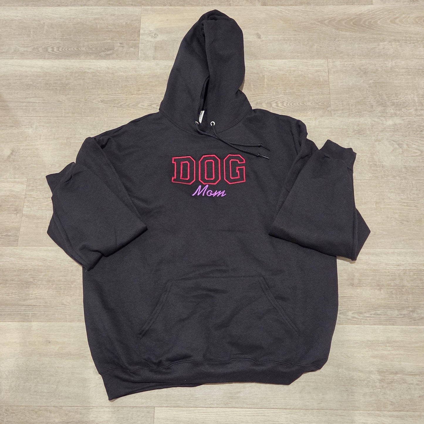 Embroidered Pull Over Hoodie Dog Mom design