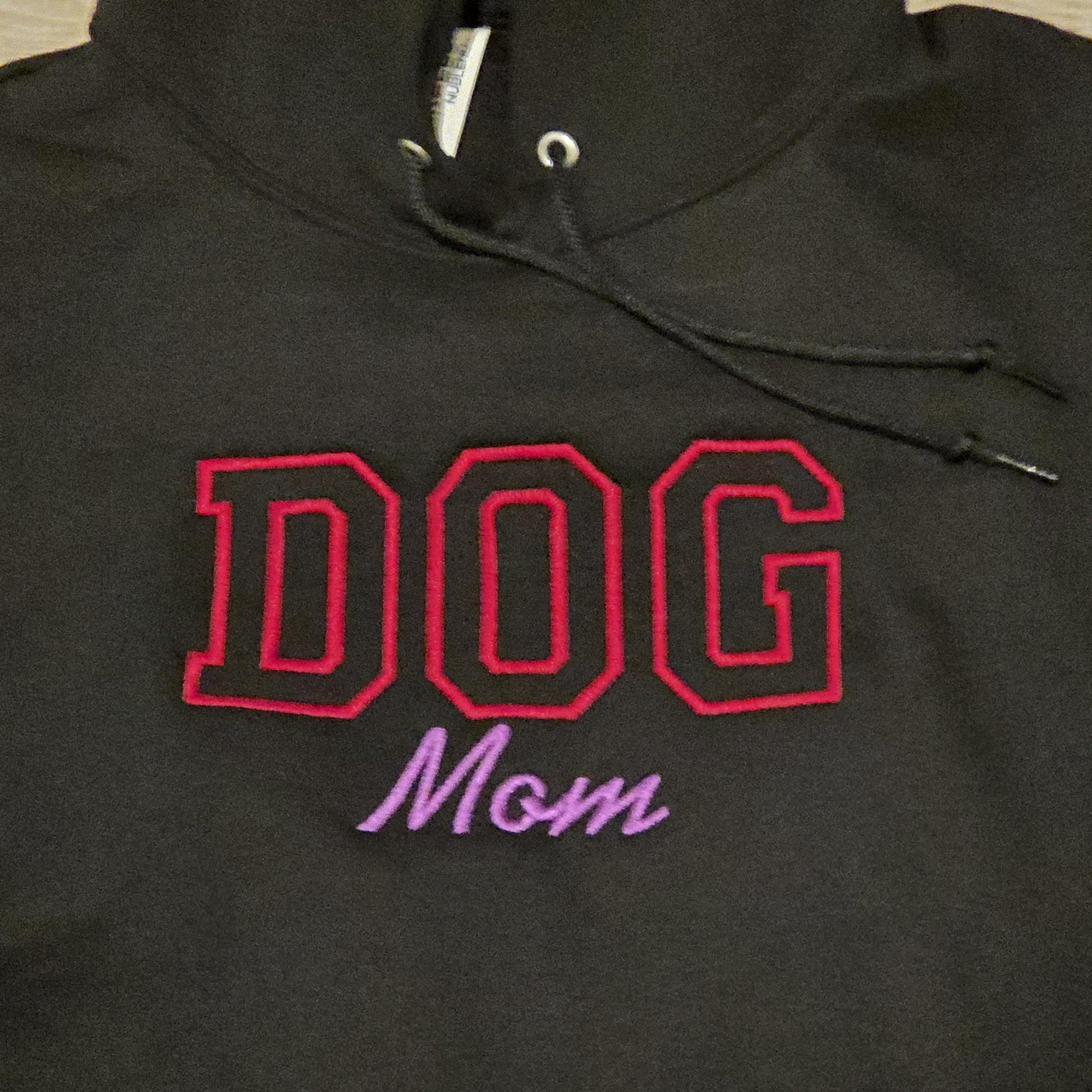 Embroidered Pull Over Hoodie Dog Mom design