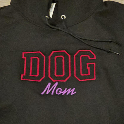 Embroidered Pull Over Hoodie Dog Mom design
