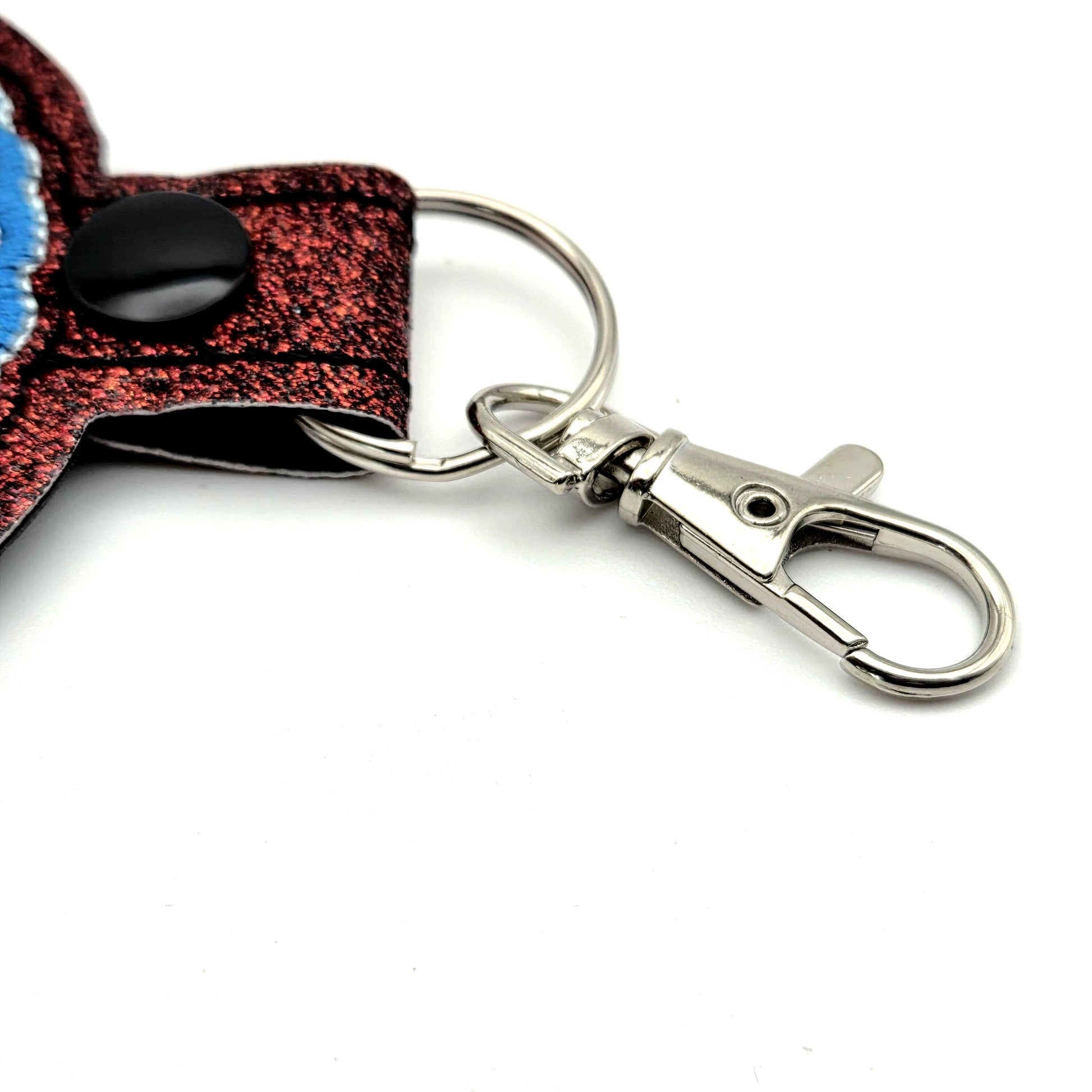 Custom Nose Work Title Brag Keychain – Embroidered Glitter Vinyl NW1 NW2 NW3 Elite Scent Work Bag Tag – Personalized Dog Sport Gift