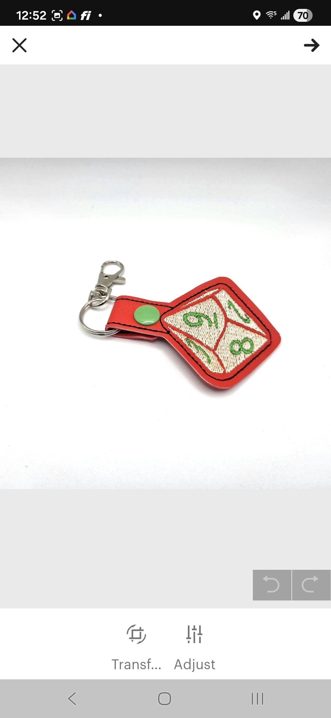 Dice Keychain