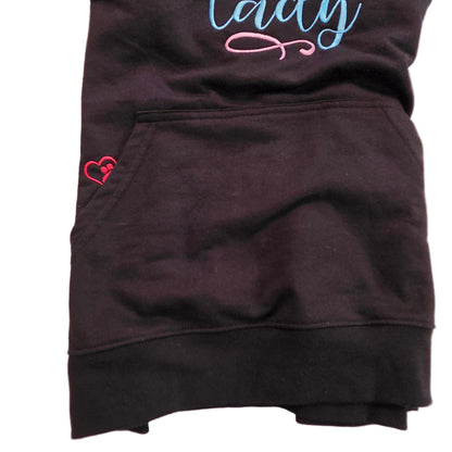 Crazy Dog Lady Embroidered pullover Hoodie