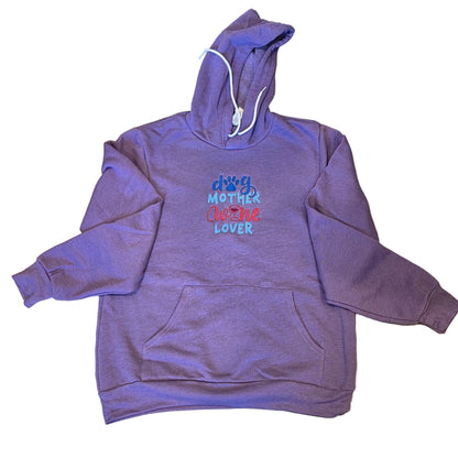 Embroidered Sweatshirt Dog mother, wine lover