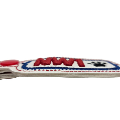 NACSW Scent Work Title Brag Tag - Custom 3D Puff Embroidery Keychain - NW1 NW2 NW3 Elite Summit Element Specialty Titles