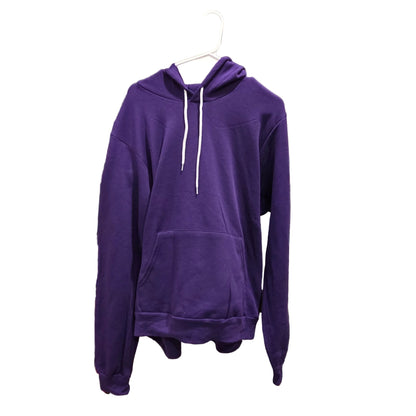 Vibrant Custom Embroidered Pullover Hoodie; Purple Large; Bella +Canvas