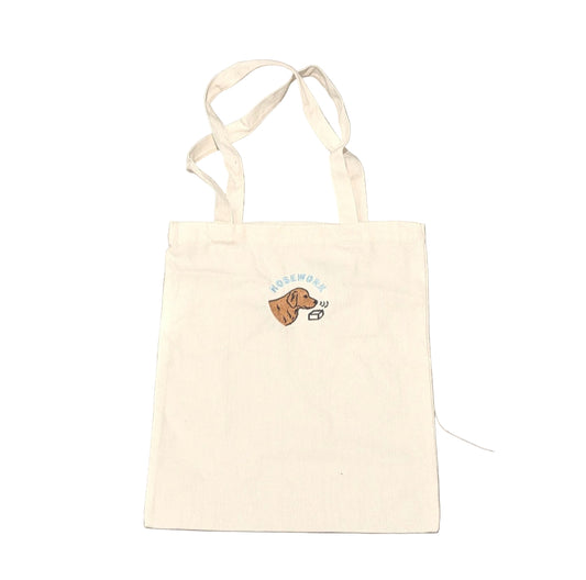 Embroidered Nosework Tote Bag