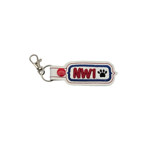 NACSW Scent Work Title Brag Tag - Custom 3D Puff Embroidery Keychain - NW1 NW2 NW3 Elite Summit Element Specialty Titles