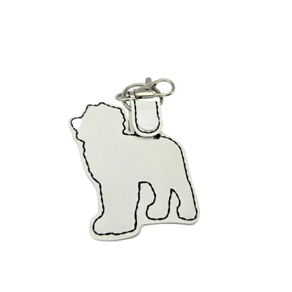 Australian Shepherd Keychain – Embroidered Snap Tab Charm