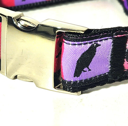 Pastel ravens dog collar 1 inch