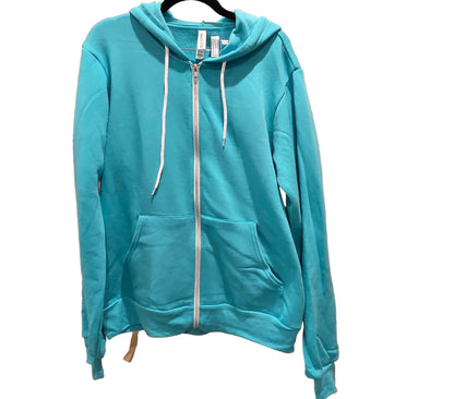 Custom Embroidered Bella + Canvas "Sponge Fleece" Hoodie Teal Medium