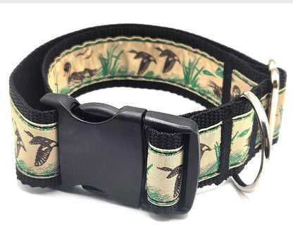 1.5 inch Rustic Duck Dog Collar – Adjustable (all sizes available)