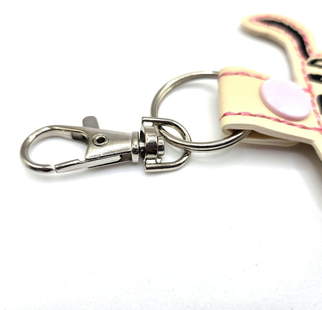 One Embroidered Labrador Retriever Keychain Tab | Black, Chocolate, Yellow Lab Dog Owner Gift | Dog Mom Key Fob