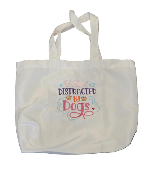 Easily Distracted By Dogs Tote Bag