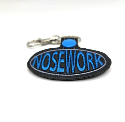 Nosework Keychain | Embroidered Dog Scent Work Key Fob | K9 Handler Gift | Cute Canine Trainer Accessory | Trial Reward
