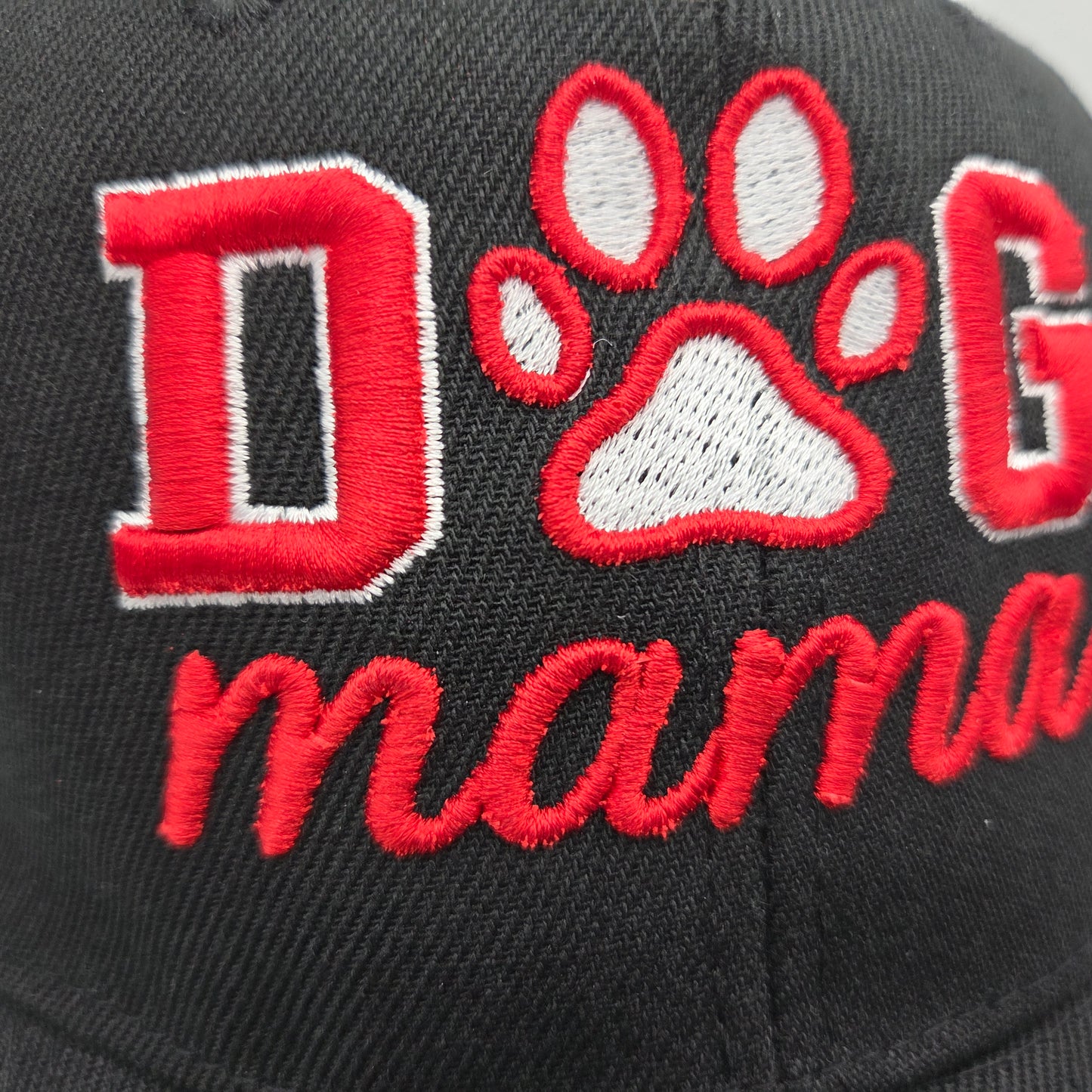 3D Puff Embroidered Dog Mama Hat