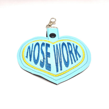 Small I Love Nose Work" Keychain Fob