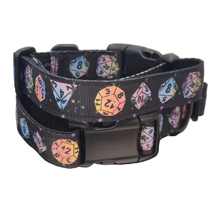 1 inch Dungeons & Dragons Dice Dog Collar