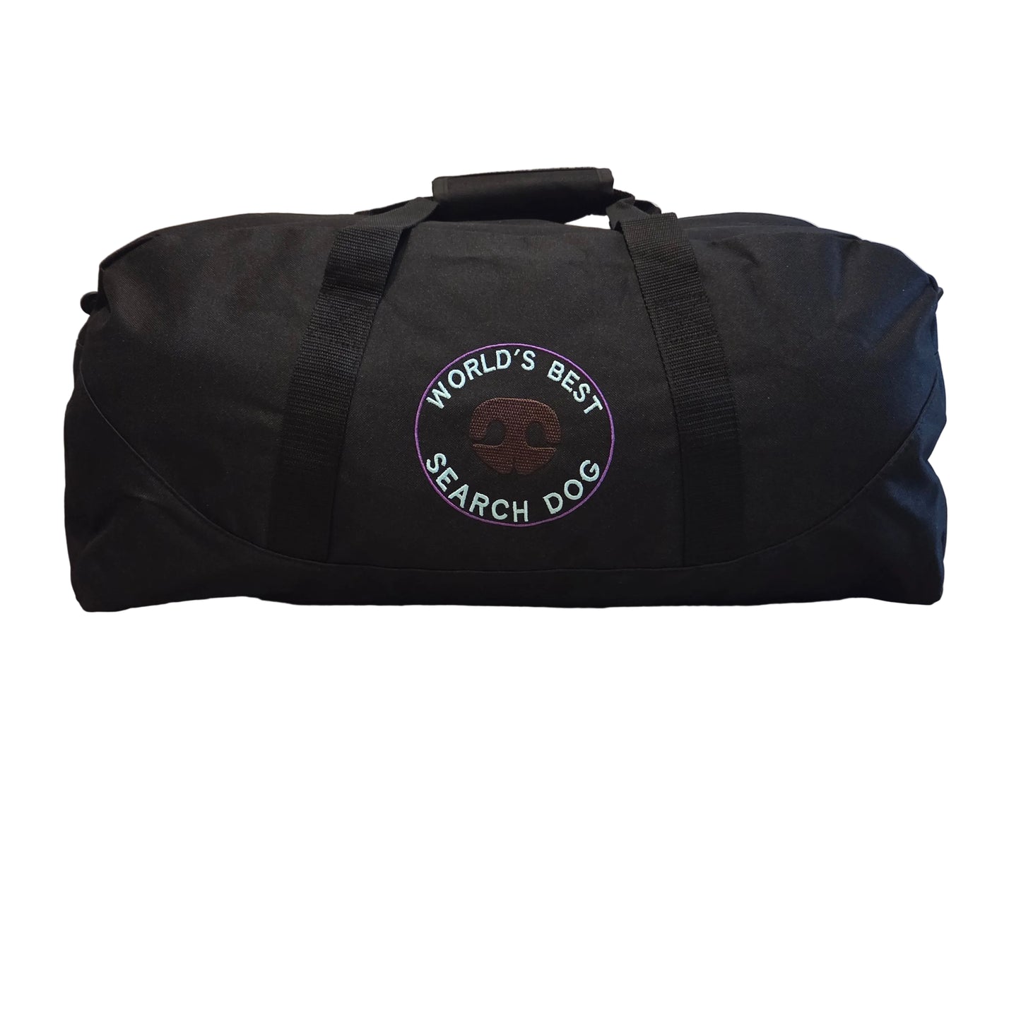 Custom Embroidered "World's Best Search Dog" Duffel Bag – Eco-Friendly Recycled Fabric